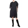 Maison Margiela Anthracite Mohair Wool Raw-cut Oversize Dress In Black