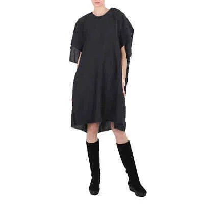 Pre-owned Maison Margiela Anthracite Mohair Wool Raw-cut Oversize Dress In Gray