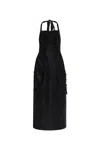 Maison Margiela Layered Halterneck Overdress Ruffled Detailing In Black