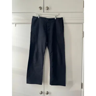 Pre-owned Maison Margiela Archival Moleskin Trousers In Blue