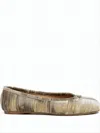 Maison Margiela Artistic Split-toe Flats With Textured Upper And Bow Detail In Multi