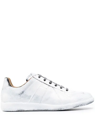 Maison Margiela Artistic White Sneakers With Textured Surface