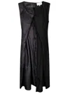 Maison Margiela Sleeveless Asymmetric Midi Dress In Black