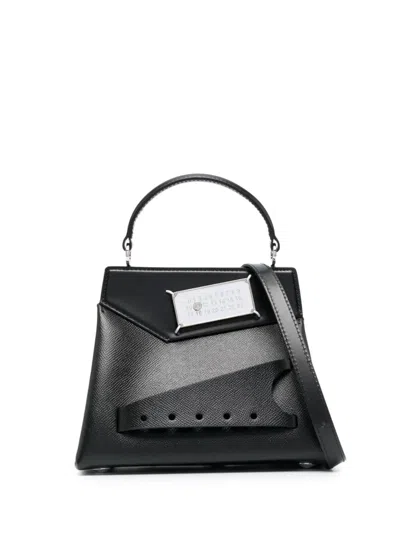 Maison Margiela Asymmetric Snatched Tote Bag In Black