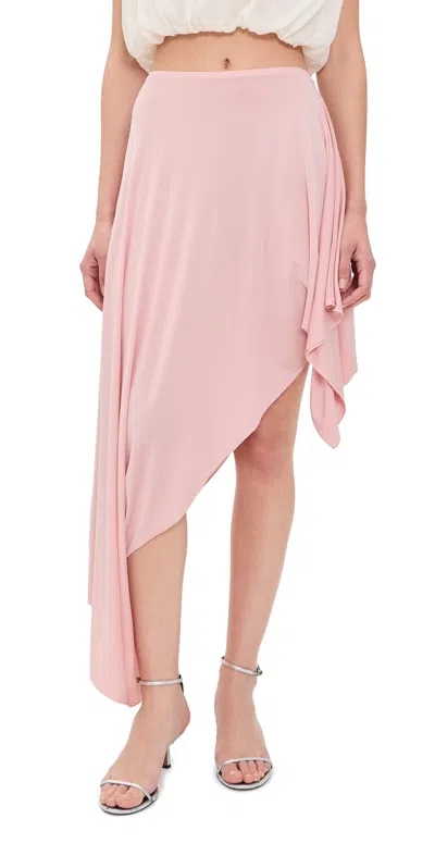 Maison Margiela Asymmetrical Blush Midi Skirt Blush In Pink