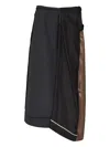Maison Margiela Asymmetrical Panelled Skirt In Gray