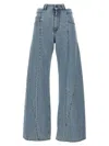 Maison Margiela Asymmetrical Waist Jeans In Light Blue