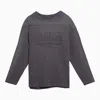 Maison Margiela Aubergine-coloured Cotton Sweater With Logo Women