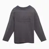 Maison Margiela Aubergine-coloured Cotton Sweater With Logo Women