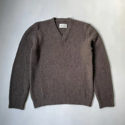 Pre-owned Maison Margiela A/w 08 ‘boucle Alpaca Wool' Sweater In Brown