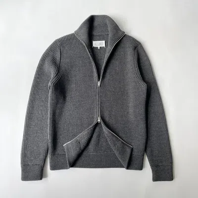 Pre-owned Maison Margiela A/w 19 ‘drivers' Knit Cardigan In Grey
