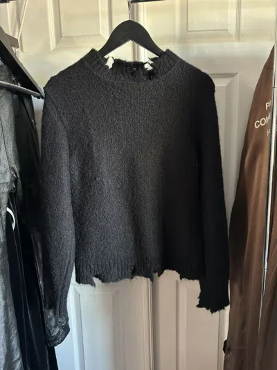 Pre-owned Maison Margiela Aw00 Distressed Miss Deanna Knit Sweater In Black