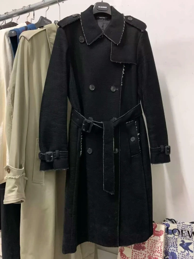 Pre-owned Maison Margiela Aw16 Margiela Classic Heavy Industry Trench Coat In Black