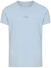 Maison Margiela Baby Blue Cotton T-shirt With Signature Numbers Motif In Blue