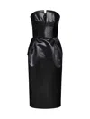 Maison Margiela Back Sleeveless Bustier Midi Dress In Acetate Woman In Black