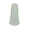 Maison Margiela Back To Front Check Shirt Woman Pale Green And Light Green In Blue
