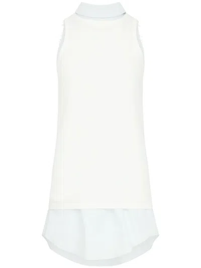 Maison Margiela Multilayer Cotton Top In White