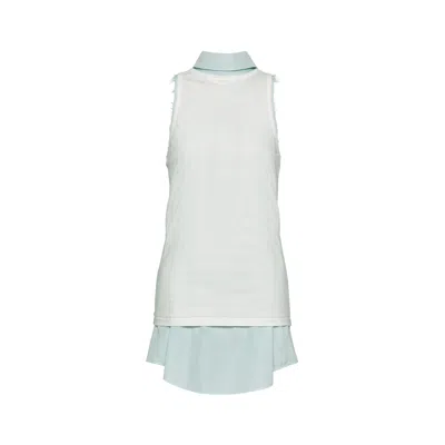 Maison Margiela Back To Front Shirt Woman White And Light Blue