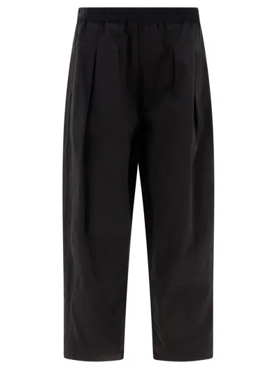 Maison Margiela Baggy Cotton Trousers In Black