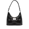 Maison Margiela Black Nappa Leather Small Glam Slam Hobo Shoulder Bag In Black