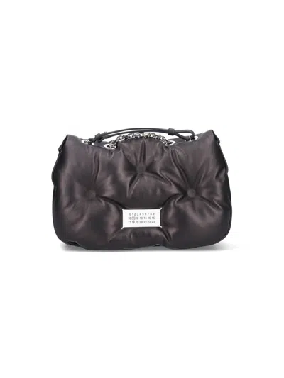 Maison Margiela Glam Slam Puffy Flap Shoulder Bag In T8013 Black