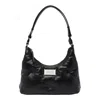 Maison Margiela Black Nappa Leather Small Glam Slam Hobo Shoulder Bag In Black