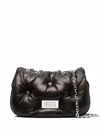 MAISON MARGIELA 'GLAM SLAM MEDIUM' BLACK CROSSBODY BAG WITH LOGO PATCH IN QUILTED LEATHER WOMAN
