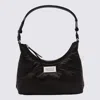 Maison Margiela Black Nappa Leather Small Glam Slam Hobo Shoulder Bag In Black