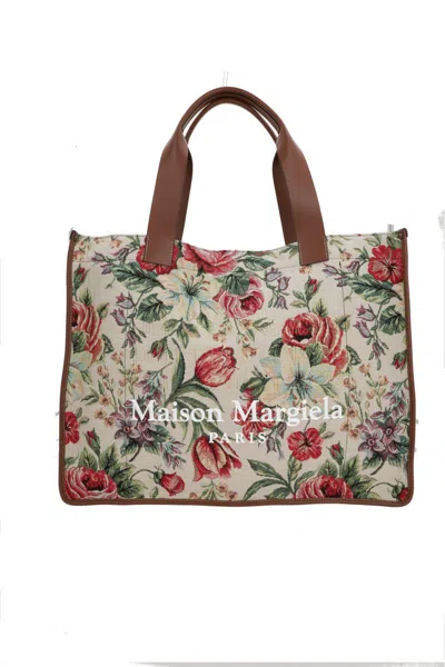 Maison Margiela Bags In Ivory Floral+blue Red+chestnut