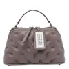 Maison Margiela Trapezoid Quilted Shoulder Bag Chain Detail In Neutral