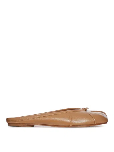 Maison Margiela Tabi Calf Leather Flat Mules In Black