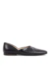 Maison Margiela Leather Grecian Slider Slippers Round Toe In Negro
