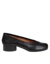 Maison Margiela Ballerina Shoes In Soft Textured Leather In Black