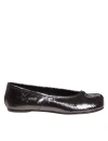 Maison Margiela Ballerina In Soft Leather In Black