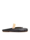 Maison Margiela Tabi Frayed Split-toe Leather Ballet Flats