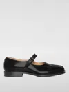 Maison Margiela Bovine Leather Mary Jane Pumps With Sheepskin Detailing And Elegant Buckle Closure In Black