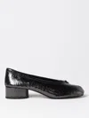 Maison Margiela Tabi Ballerina Split-toe Crinkled Glossed-leather Pumps In Silber