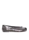 MAISON MARGIELA BALLET BLACK SHINY LEATHER BALLET FLATS