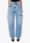 MAISON MARGIELA BALLOON JEANS WITH CUT-OUT DETAIL