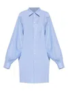 Maison Margiela Balloon-sleeve Cotton Shirt In Blue