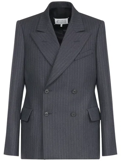 MAISON MARGIELA BARATHEA STRIPED WOOL BLAZER