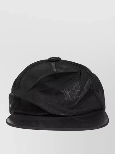 Maison Margiela Baseball Cap Curved Brim Stitch Detail Button In Black