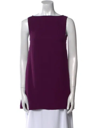 Pre-owned Maison Margiela Bateau Neckline Sleeveless Tunic In Purple