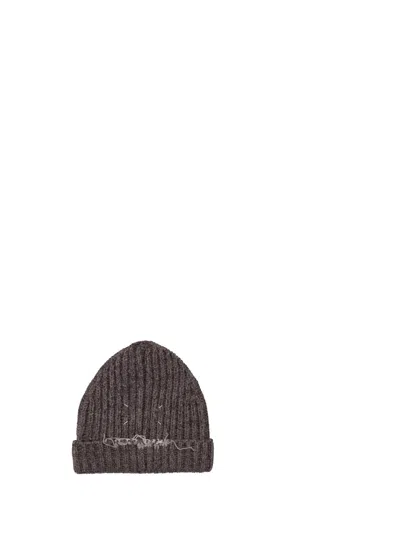 Maison Margiela Beanie In Brown