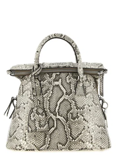Maison Margiela Beige 5ac Classique Mini Satchel In Animal Print