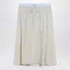 Maison Margiela Viscose Midi Skirt With Contrasting Waistband