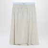 Maison Margiela Viscose Midi Skirt With Contrasting Waistband