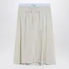 Maison Margiela Viscose Midi Skirt With Contrasting Waistband