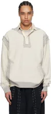 Maison Margiela Collared Sweatshirt In 856m Grey Melange