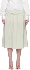 Maison Margiela Viscose Midi Skirt With Contrasting Waistband